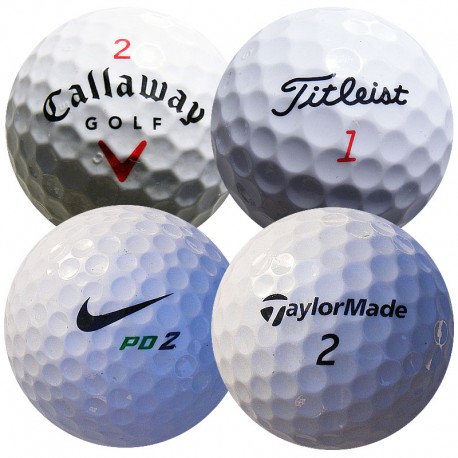 Mix golfových míčů (Callaway, Titleist, Nike, TaylorMade) 50 ks levné golfové míče